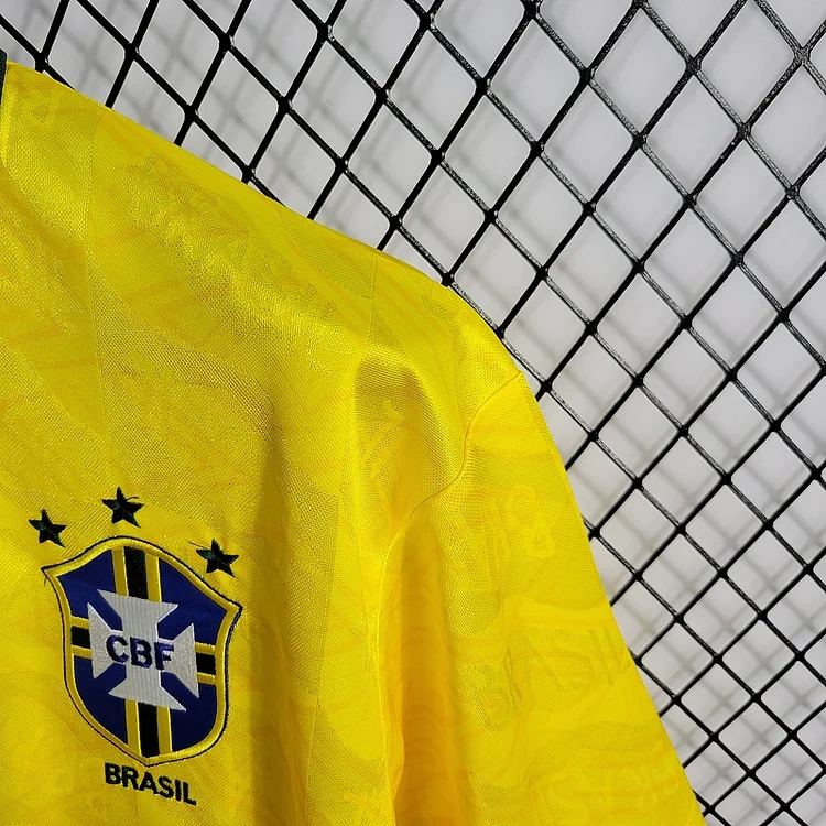 Retro 1991-93 Brazil Home Retro Football jersey