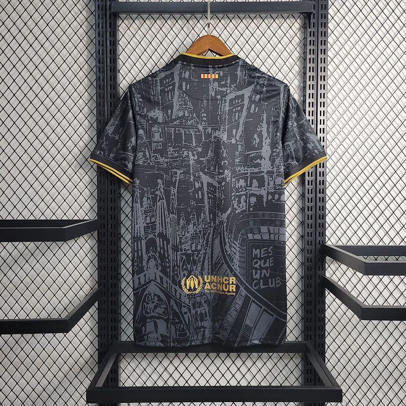 2023-24 Barcelona Black Gold Special Edition  GAVI LEWANDOWSKI F. DE JONG PEDRI FERMíN Football jersey