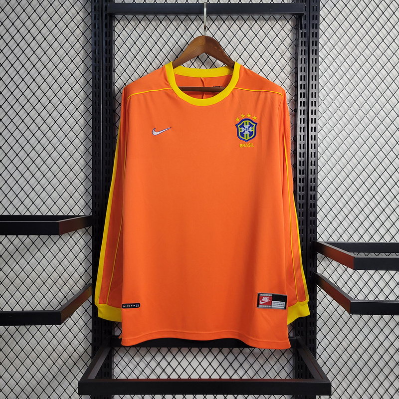 Retro Long Sleeve 1998 Brazil retro Goalkeeper Football jersey