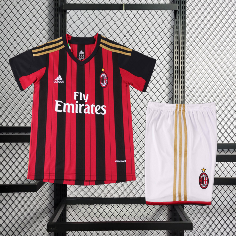 Retro Kids 2013-14 Kids AC Milan Home Retro Football jersey
