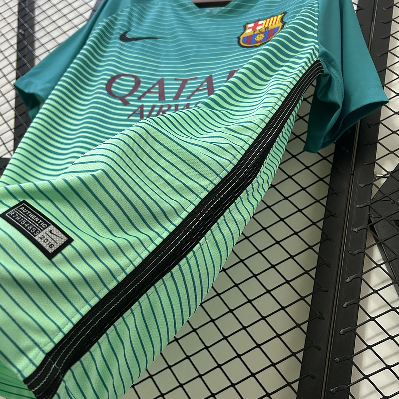 Retro 2016-17 Barcelona Third away Retro MESSI PIQUE XAVI A.INISTA SUAREZ NEYMAR JR Football jersey