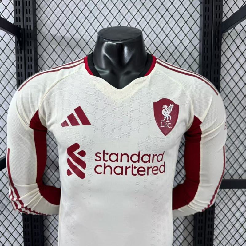 Player 2025-26 Liverpool Away Long sleeves Football jersey