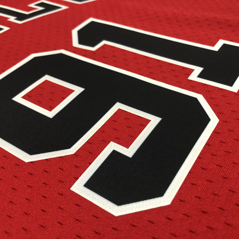 1997-98 NBA Chicago Bulls 91 RODMAN Red Basketball Jersey
