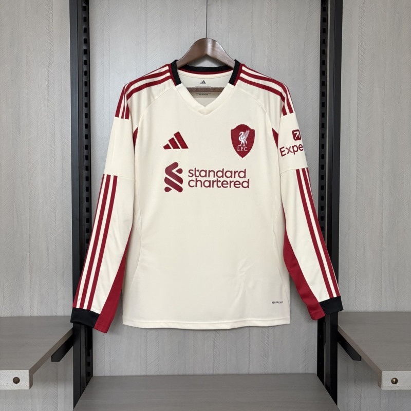 2025-26 Liverpool Away Long Sleeve Football jersey