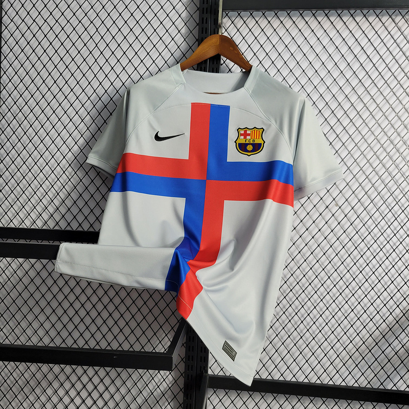 2022-23 Barcelona third away LEWANDOWSKI O.DEMBELE PEDRI PATRI JORDI ALBA Football jersey