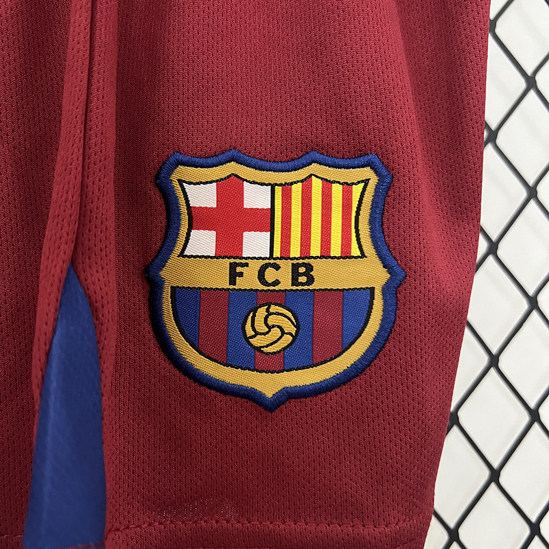 Retro Kids 2005-06 Kids FC Barcelona home Retro XAVI MESSI RONALDINHO Football jersey