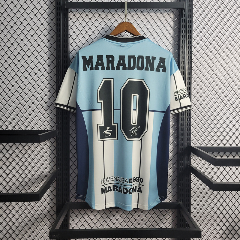 Retro 2001 Argentina retro 10 Maradona Retirement Commemorative Edition Football jersey