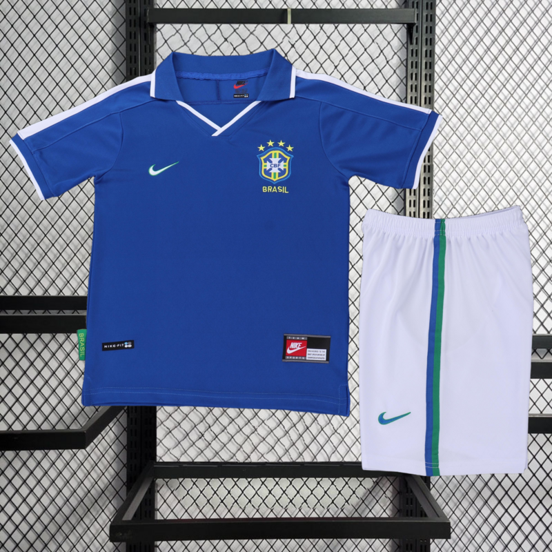 Retro 1997 KIDS Brazil away retro KIDS Football jersey