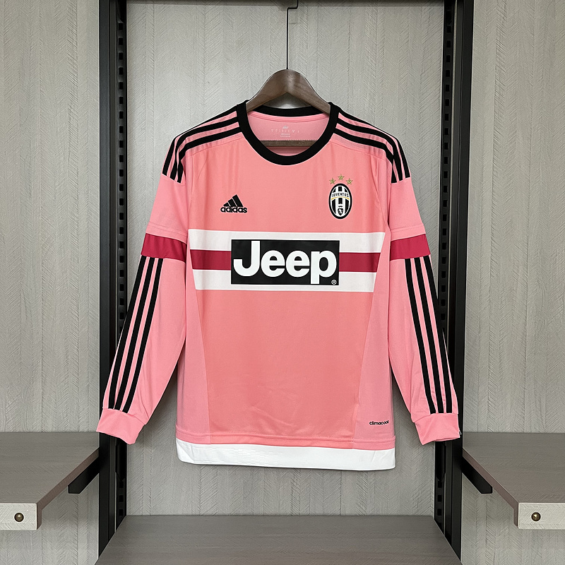 Retro 2015-16 juventus away Retro pink DYBALA POGBA MORATA Football jersey