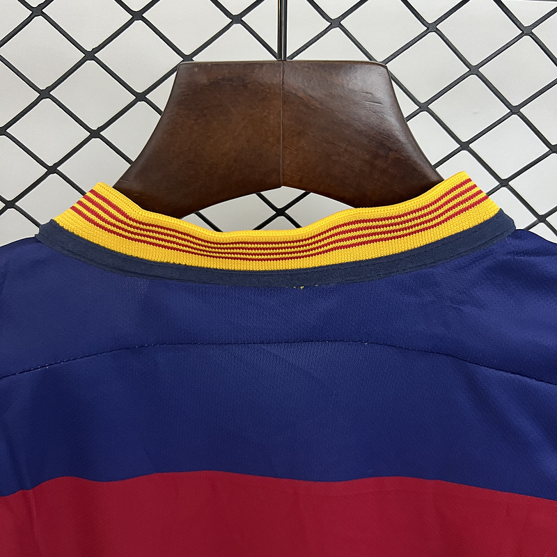 Retro Kids 2015-16 Kids Barcelona home Retro MESSI PIQUE XAVI A.INISTA SUAREZ NEYMAR JR Football jersey