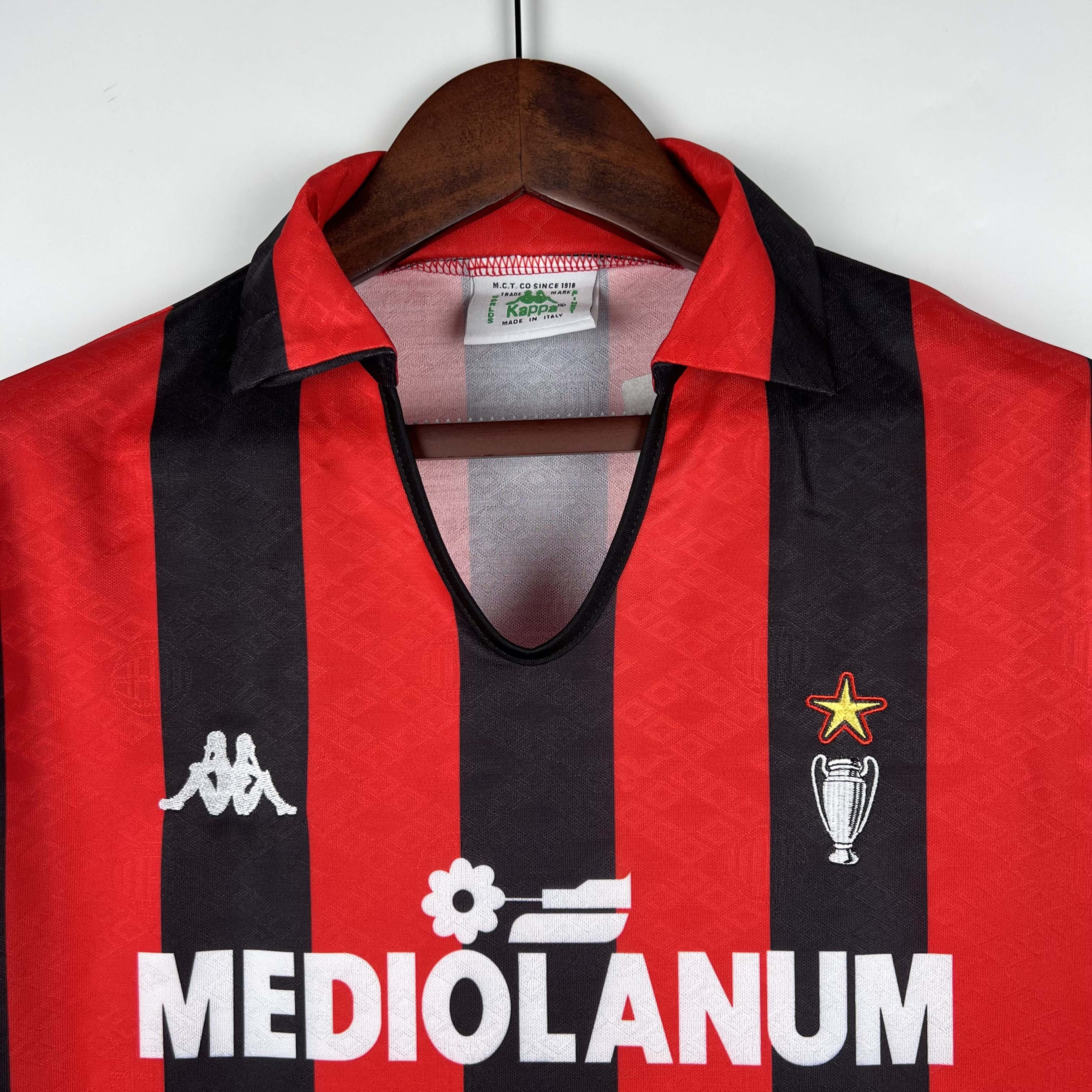 Retro 1988-90 AC Milan Home Retro (LS) football jersey