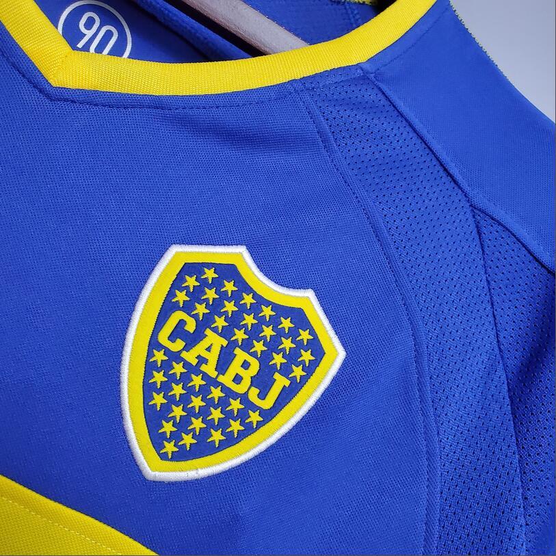 Retro 2003-04 Boca Juniors Home Retro Long sleeve Football jersey