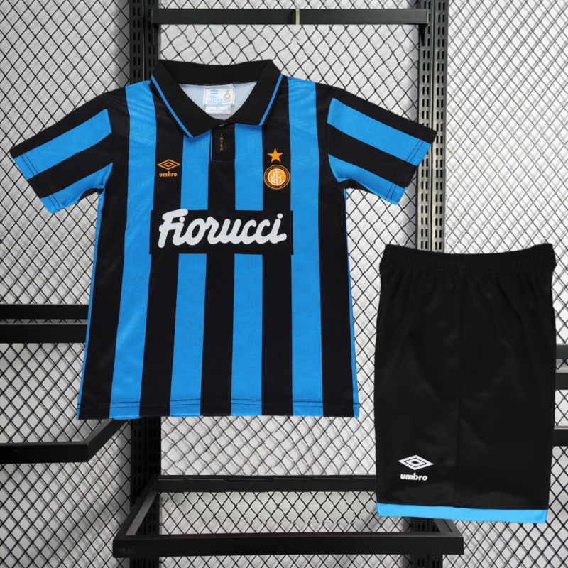 Retro Kids 1992-94 Kids Inter Milan Home Retro Football jersey