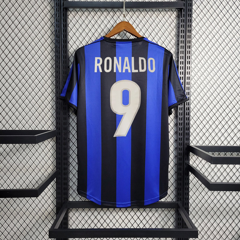 Retro 1999-00 Inter Milan Home Retro RONALDO MORIERO ZAMORANO BAGGIO  Football jersey
