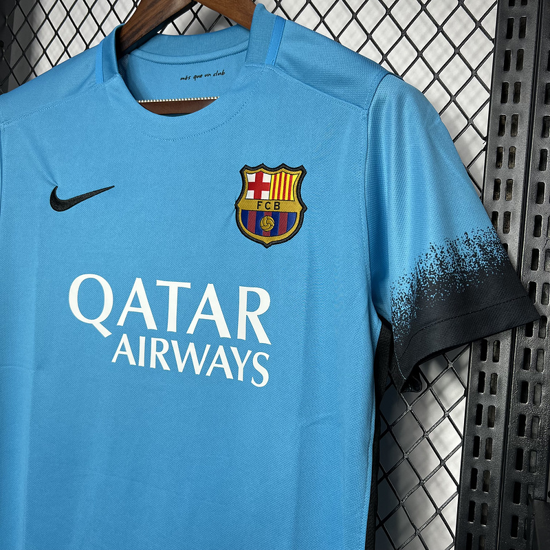 Retro 2015-16 Barcelona Away Retro MESSI PIQUE XAVI A.INISTA SUAREZ NEYMAR JR  Football jersey