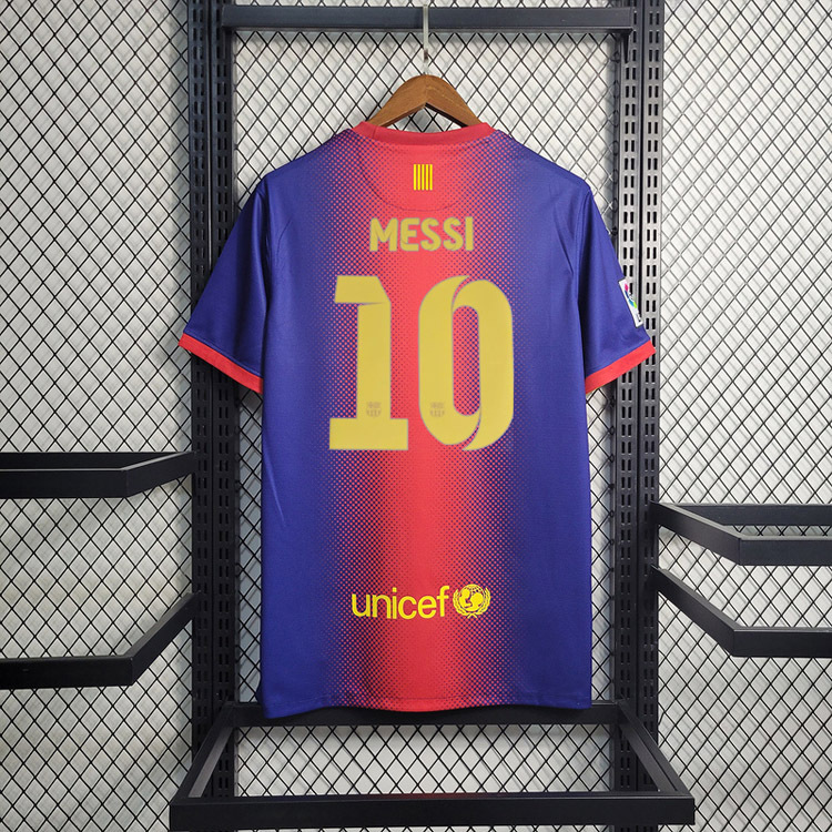 Retro 2012-13 Barcelona home Retro MESSI PIQUE XAVI A.INISTA PUYOL DAVID VILLA Football jersey
