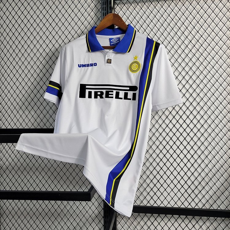 Retro 1997-98 Inter Milan away Retro RONALDO MORIERO ZAMORANO Football jersey