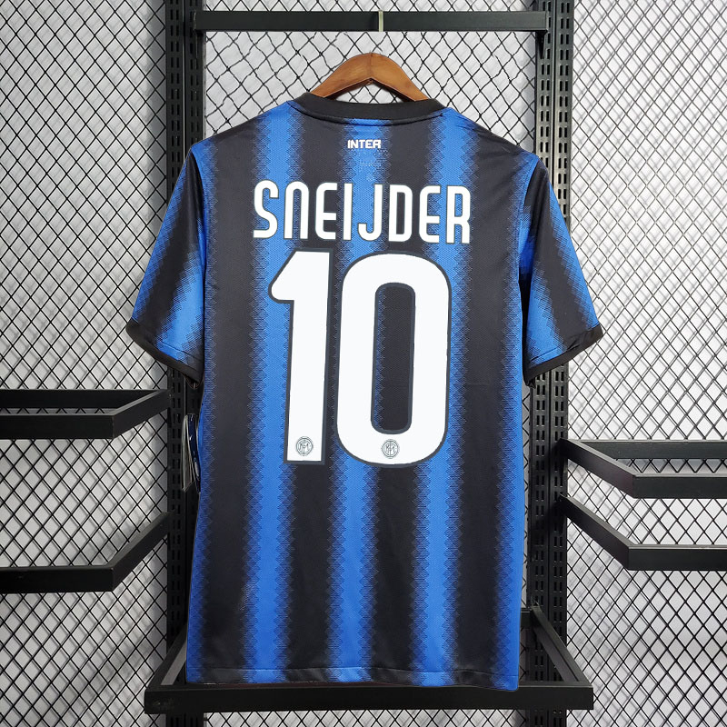 Retro 2010-11 Inter Milan home retro SNSIJDER J.ZANETTI MILITO ETO'O  Football jersey