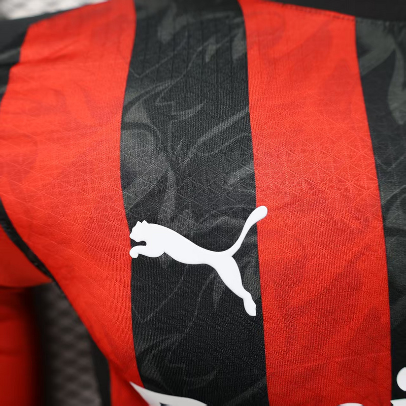 Player 2025-26 Ac Milan Home Long Sleev Football jersey