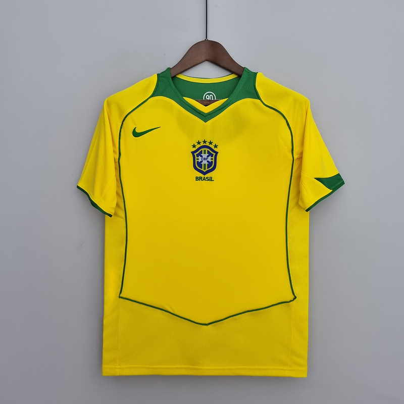 Retro 2004-06 Brazil home retro RONALDINHO KAKA CAFU R.CARLOS RONALDO Football jersey