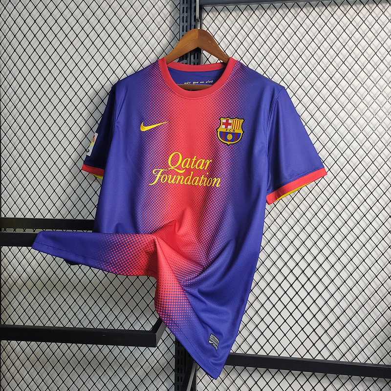Retro 2012-13 Barcelona home Retro MESSI PIQUE XAVI A.INISTA PUYOL DAVID VILLA Football jersey