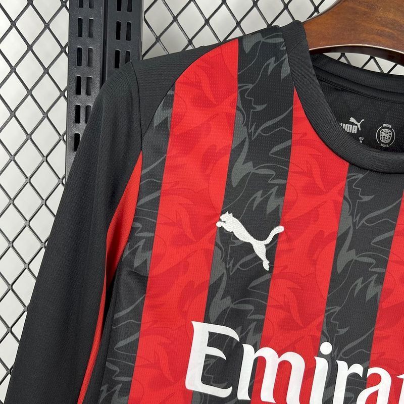 2025-26 AC Milan Home Long Sleev Football jersey