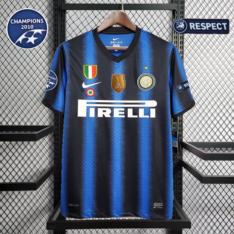 Retro 2010-11 Inter Milan home retro SNSIJDER J.ZANETTI MILITO ETO'O  Football jersey