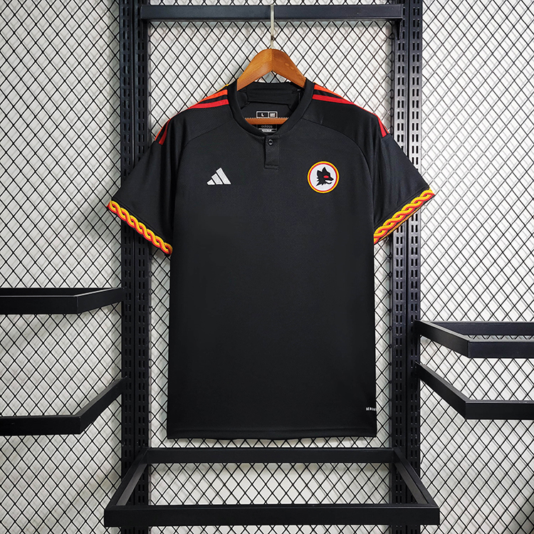 2023-24 AS Roma Black 2 Away Football jersey