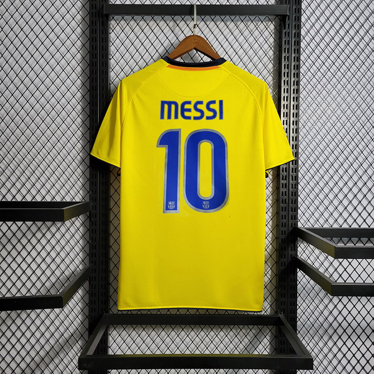 Retro 2008-09 Barcelona Away Retro MESSI PIQUE ETO'O XAVI A.INISTA ETO'O HENRY Football jersey