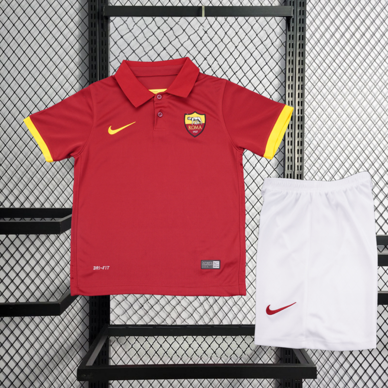 Retro 2014-15 AS Roma home retro kids Football jersey