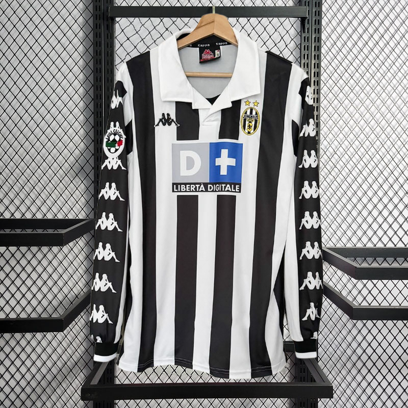 Retro 1999-00 Juventus Home retro Long Sleeve Football jersey