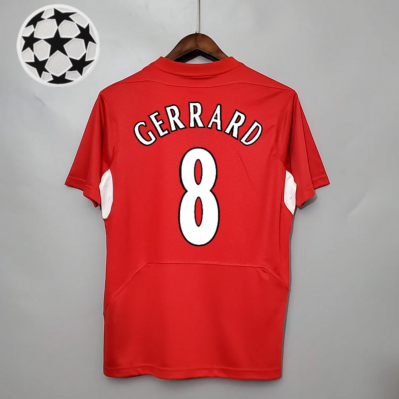 Retro 2005 CUL Liverpool Home retro Champions League Football jersey