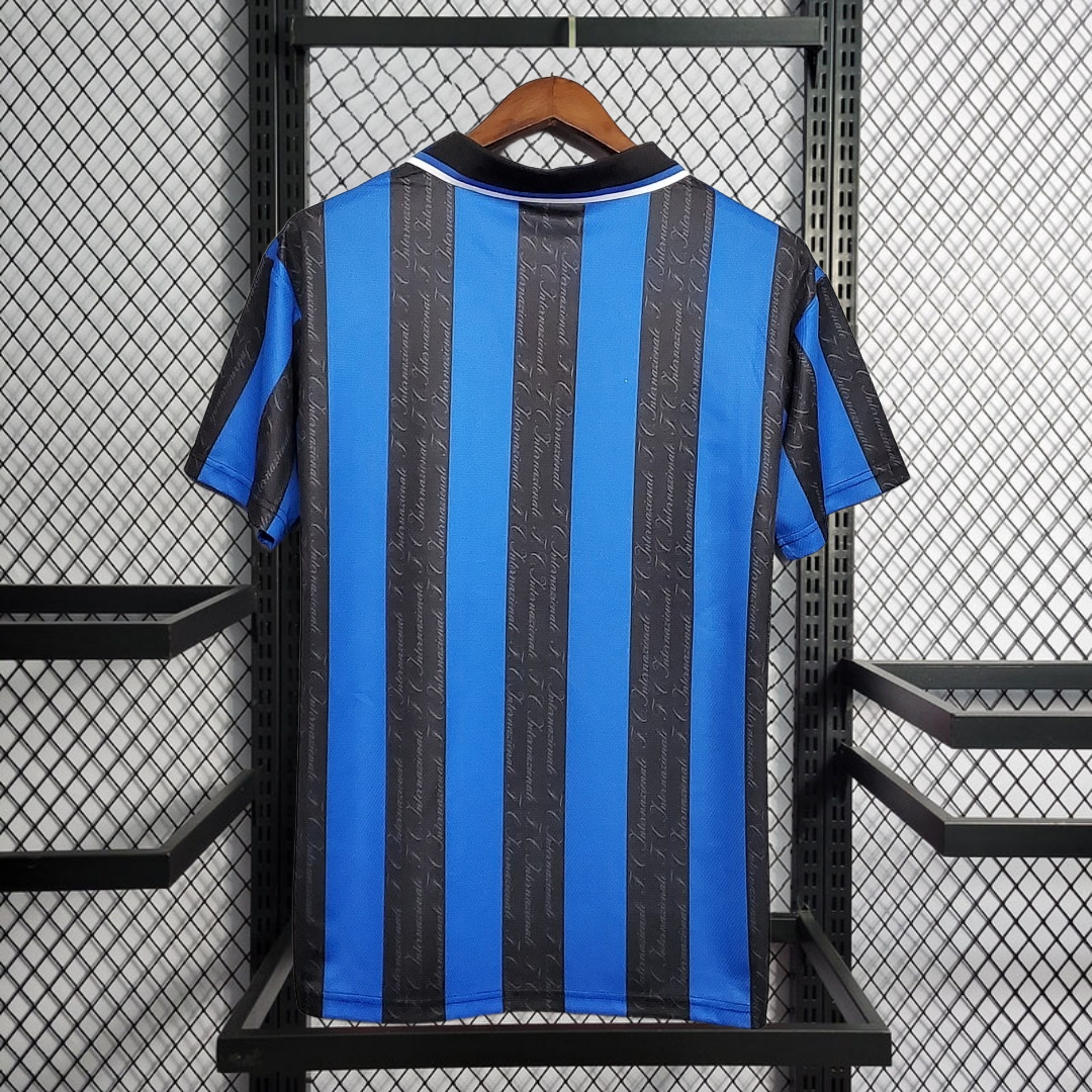 Retro 1997-98 Inter Milan home Retro RONALDO MORIERO ZAMORANO Football jersey