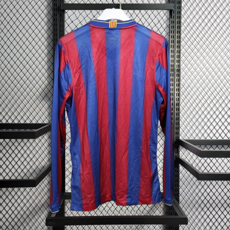 Player Retro 2009-10 Barcelona Home Retro Long sleeves MESSI PIQUE IBRAHIMOUIC XAVI A.INISTA HENRY Football jersey