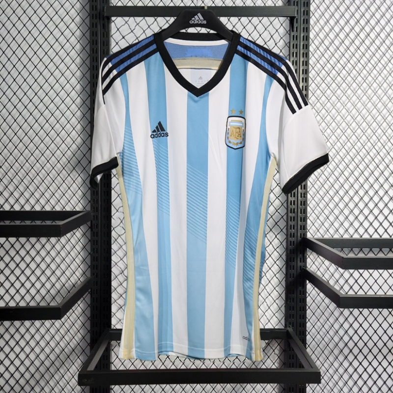 Player Retro 2014 Argentina Home Retro Football jersey