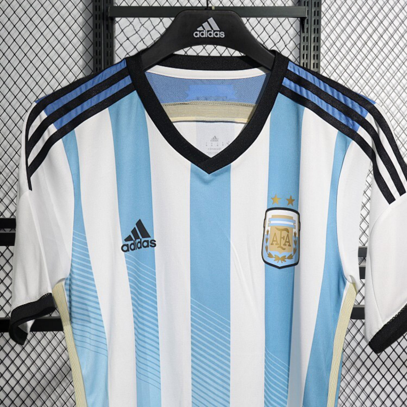 Player Retro 2014 Argentina Home Retro Football jersey
