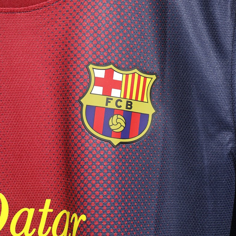Retro Player 2012-13 Barcelona Home Retro Long sleeves Football jersey