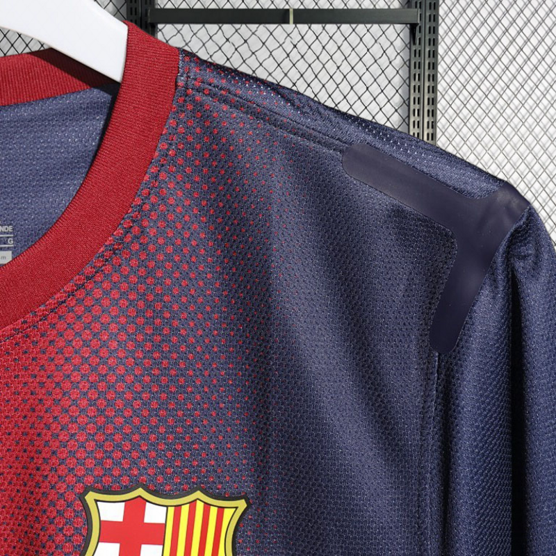 Retro Player 2012-13 Barcelona Home Retro Long sleeves Football jersey