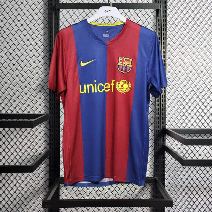 Player Retro 2006-07 FC Barcelona home Retro XAVI MESSI RONALDINHO DECO ETO'O Football jersey
