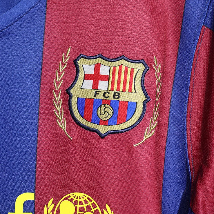 Player Retro 2007-08 Barcelona Home Retro UCL Football jersey