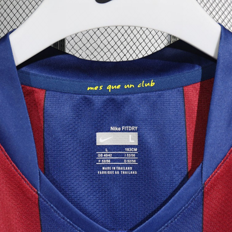 Player Retro 2007-08 Barcelona Home Retro UCL Football jersey