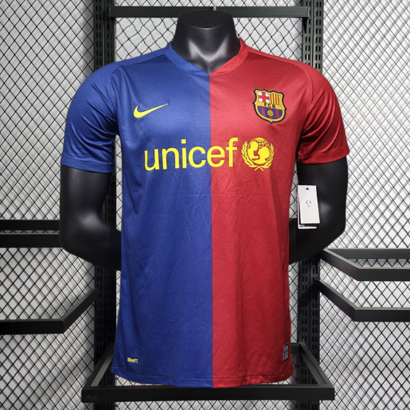 Retro Player 2008-09 Barcelona Home Retro Football jersey