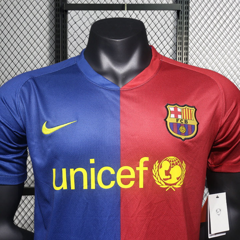 Retro Player 2008-09 Barcelona Home Retro Football jersey