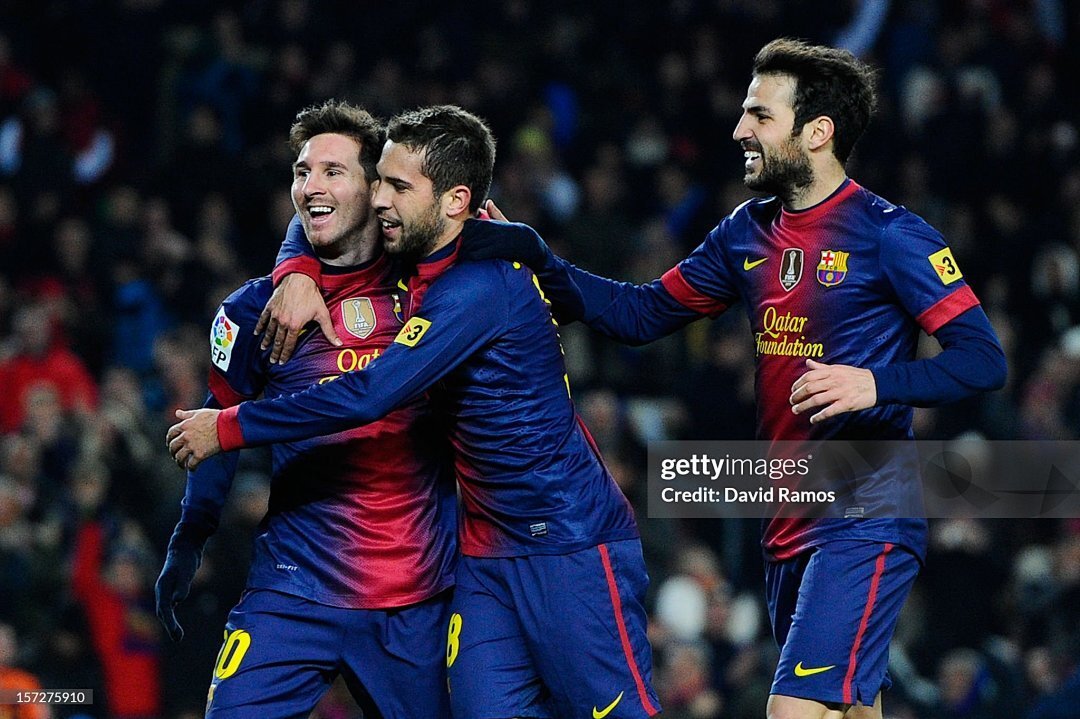 Retro Player 2012-13 Barcelona Home Retro Long sleeves Football jersey