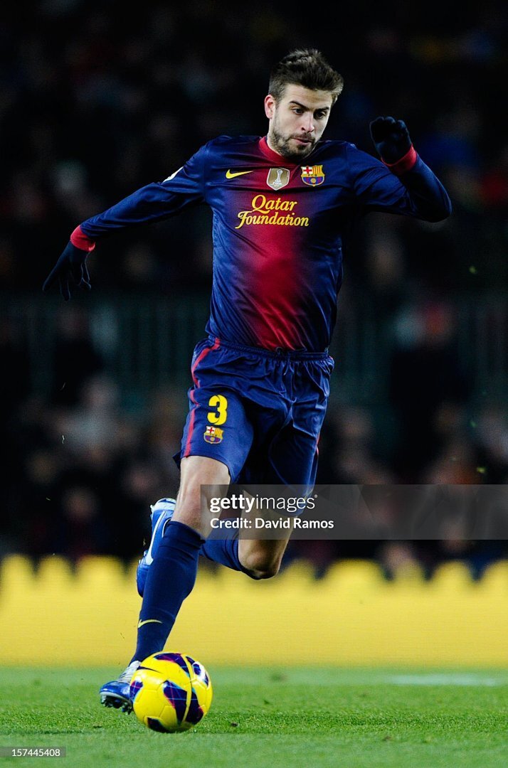Retro Player 2012-13 Barcelona Home Retro Long sleeves Football jersey