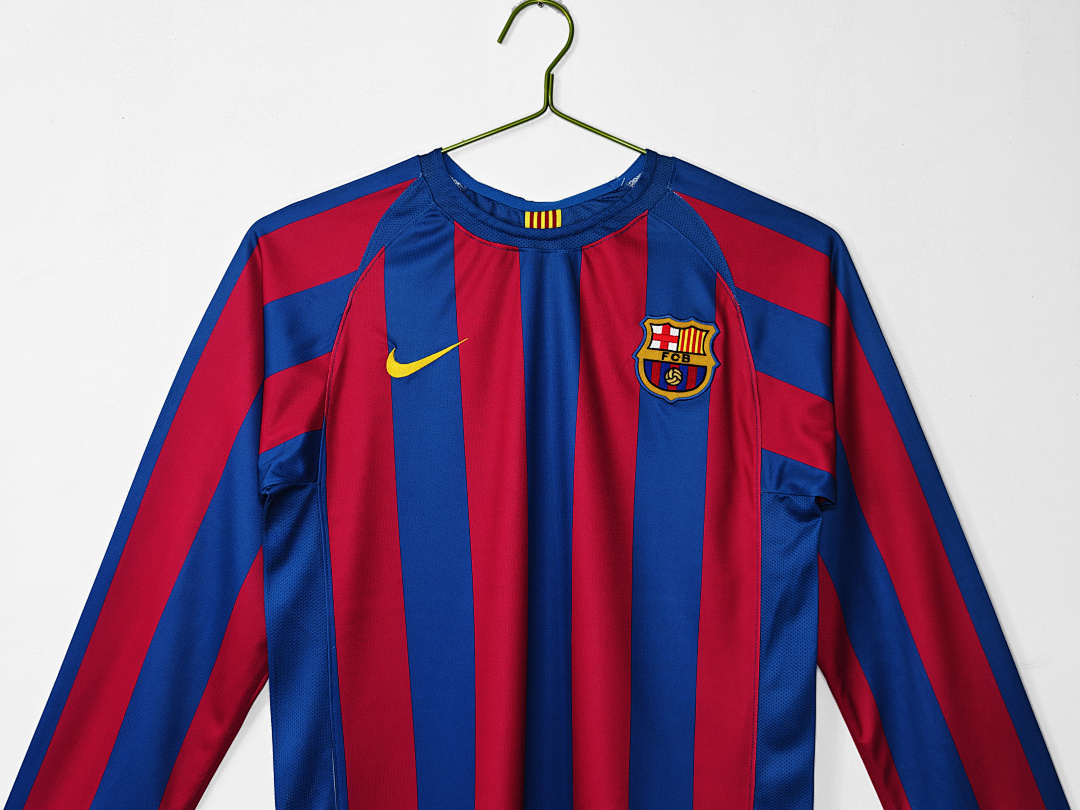 Retro 2005-06 FC Barcelona home Retro Long sleeve Football jersey