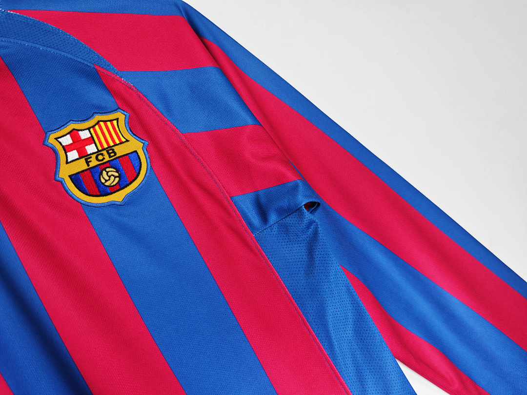 Retro 2005-06 FC Barcelona home Retro Long sleeve Football jersey