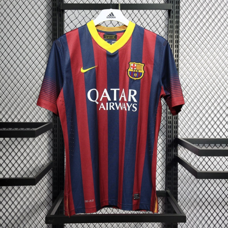 Retro Player 2013-14 Barcelona Home Retro Football jersey