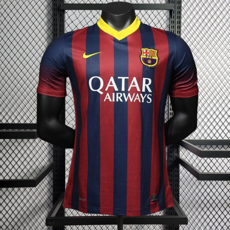 Retro Player 2013-14 Barcelona Home Retro Football jersey
