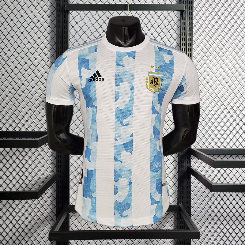 Retro player 2020-21 Argentina Home retro MESSI football jersey